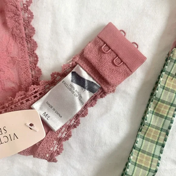 NEW Victoria’s Secret Lace & Plaid Garter Belt - Picture 5 of 5